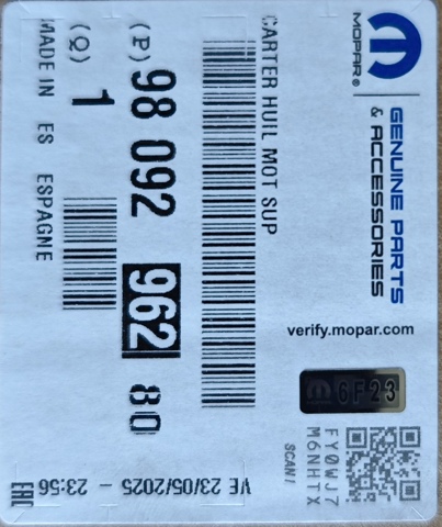 9809296280 Peugeot/Citroen 
