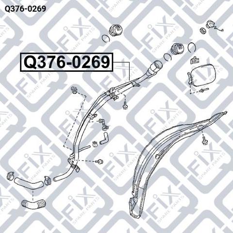 Wąż zbiornika, do szyjki wlewu Q-fix Q3760269 cena, od 82,69 USD