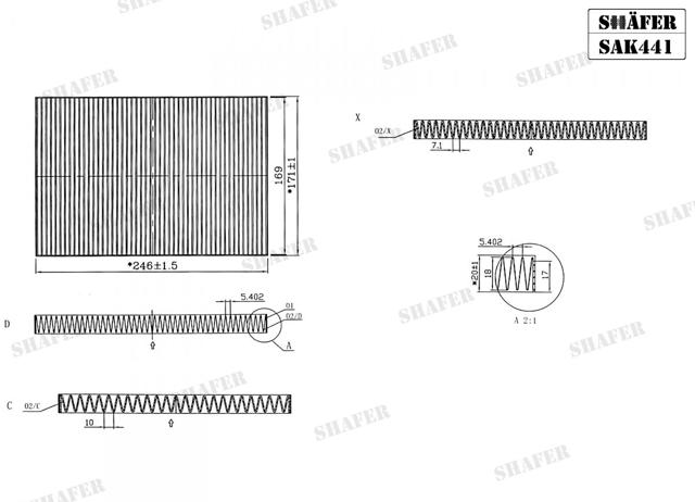 Filtr kabiny Shafer SAK441 cena, od 7,20 USD