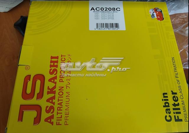Filtr kabiny JS Asakashi AC0208C cena, od 12,36 USD