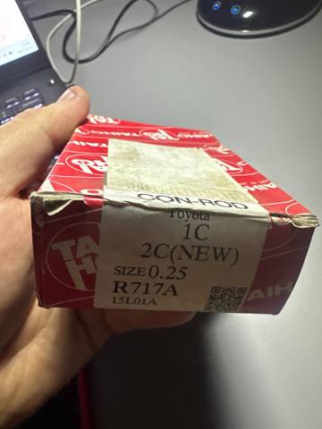  Panewki korbowodowe wału korbowego, zestaw, 1. naprawa (+0,25) Toyota Camry 2