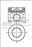 Tłok, komplet na 1 cylinder, 2. naprawa (+0,50) Nural 8743360700 cena, od 133,88 USD