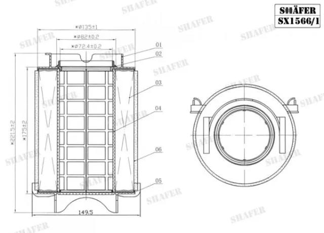 SX15661 Shafer Filtr powietrza