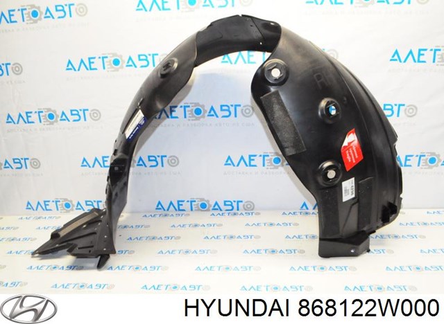 Do koszyka 868122W000 Hyundai/Kia Nadkole błotnika przedniego prawe