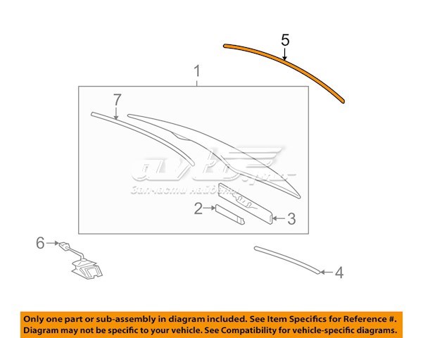 6481352010 Toyota uszczelniacz szyby przedniej górna