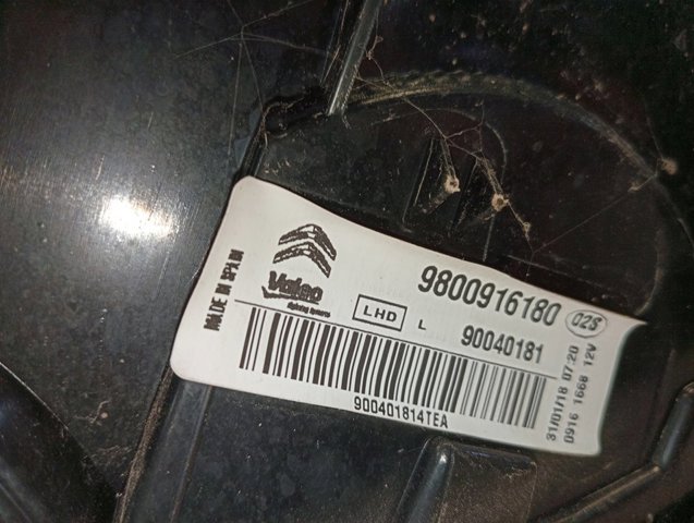 Lampa zespolona tylna lewa Peugeot/Citroen 9800916180 cena, od 231,55 USD