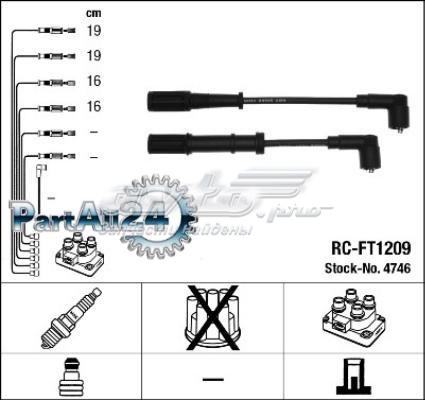 Do koszyka RCFT1209 NGK Zestaw przewodów wysokiego napięcia