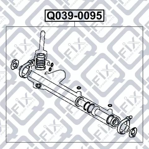 Do koszyka Q0390095 Q-fix Zestaw naprawczy maglownicy (mechanizmu) (zestaw uszczelniaczy)