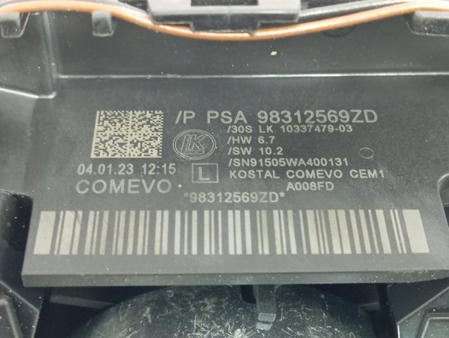Do koszyka 98262596ZD Peugeot/Citroen Przełącznik zespolony, w komplecie