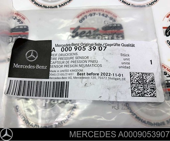 Czujnik ciśnienia w oponach Mercedes 0009053907