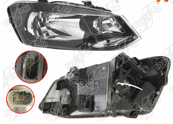 Reflektor prawy 44111G9RMLDEM2 Depo/Loro/Abakus