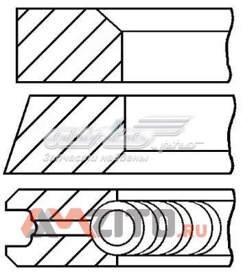 0812340700 Goetze Pierścienie tłokowe na 1 cylinder, 2. naprawa (+0,50)