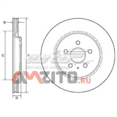 BG4643C Delphi tarcza hamulcowa tylna