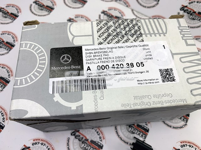 Okładziny (klocki) do hamulców tarczowych tylne Mercedes A0004203805 cena, od 56,40 USD