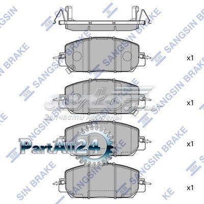 SP4176 Sangsin Klocki hamulcowe przednie tarczowe