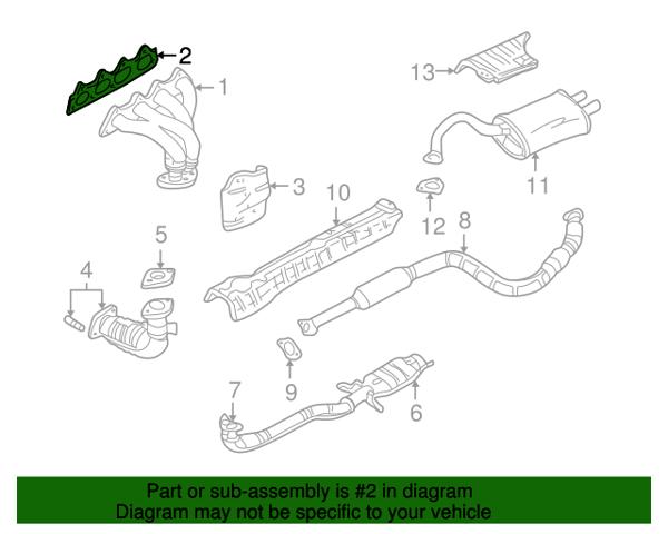 Uszczelka kolektora wydechowego Mitsubishi MD181032