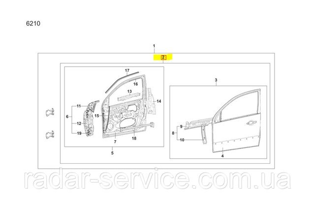 Drzwi przednie lewe ZAZ SF48Y06100031 cena, od 248,57 USD