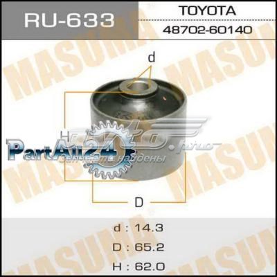 Silentblock wahacza podłużnego tylnego dolnego Masuma RU633 cena, od 16,80 USD