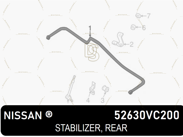Stabilizator tylny Nissan Patrol SUV (Y61) (1997 - 2010) cena, od 546,14 USD