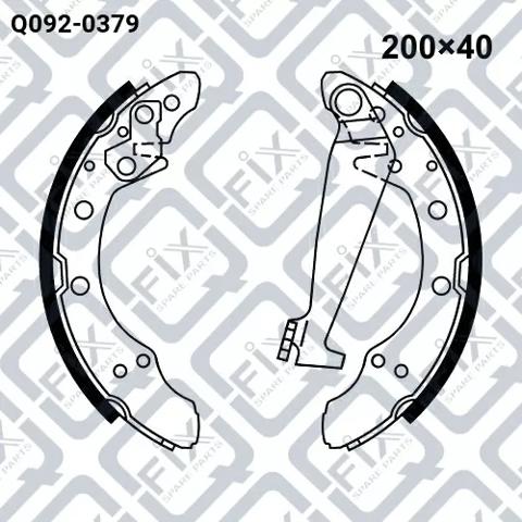 Klocki hamulcowe tylne bębnowe Q0920379 Q-fix