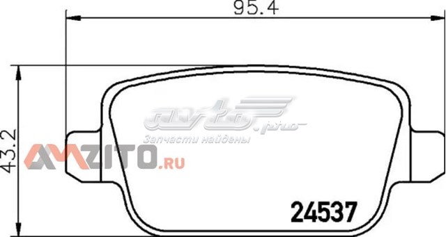 8DB355025351 HELLA okładziny (klocki do hamulców tarczowych tylne)