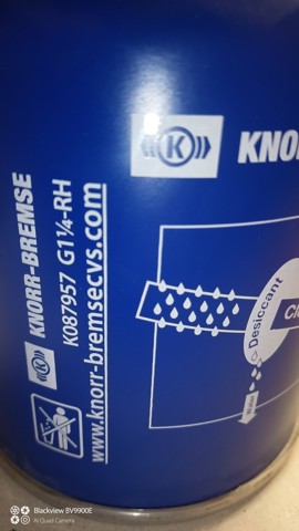 Filtr osuszacza powietrza (separatora oleju/wilgoci) (TRUCK) K087957 Knorr-bremse
