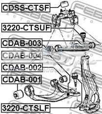 CDAB-004 Febest silentblock przedniego wahacza dolnego