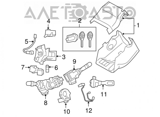 Do koszyka Czujnik kąta skrętu kierownicy Toyota Solara  V3