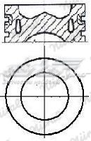 40558620 Teikin Tłok, komplet na 1 cylinder, 2. naprawa (+0,50)