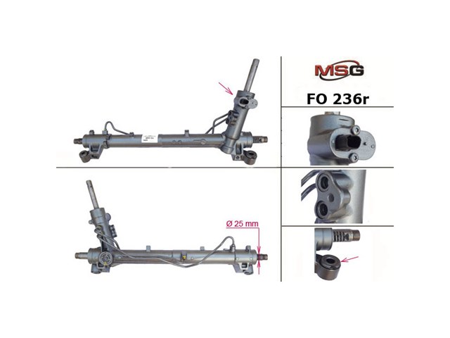 Listwa kierownicza (maglownica) MSG Rebuilding FO236R