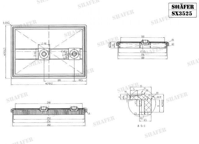SX3525 Shafer Filtr powietrza