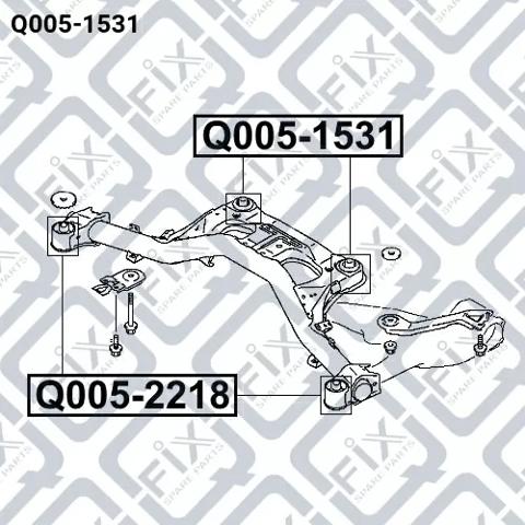 Silentblock tylnej belki Q0051531 Q-fix