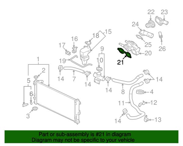 Uszczelka termostatu 1305A324 Mitsubishi