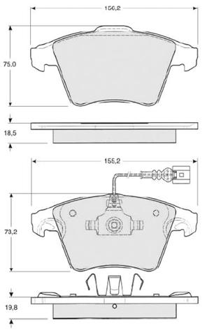 Klocki hamulcowe przednie tarczowe Starline BDS325