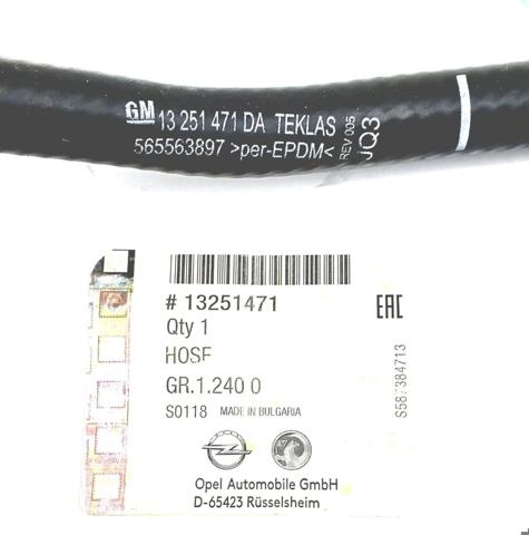 Do koszyka 13251471 General Motors Przewód (króciec) układu chłodzenia