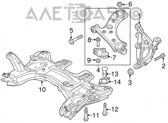 Wahacz zawieszenia przedniego dolny lewy Chrysler 68248007AA cena, od 81,91 USD