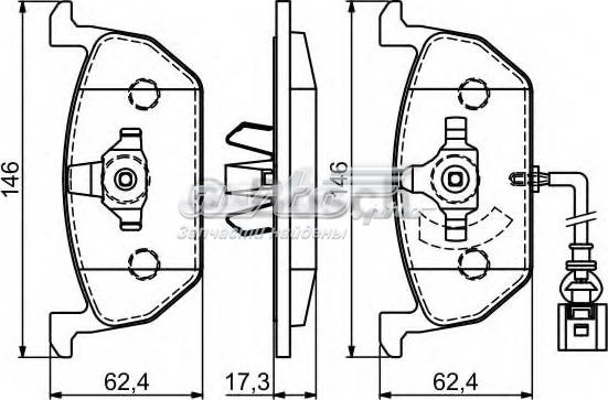 986494721 Bosch Klocki hamulcowe przednie tarczowe