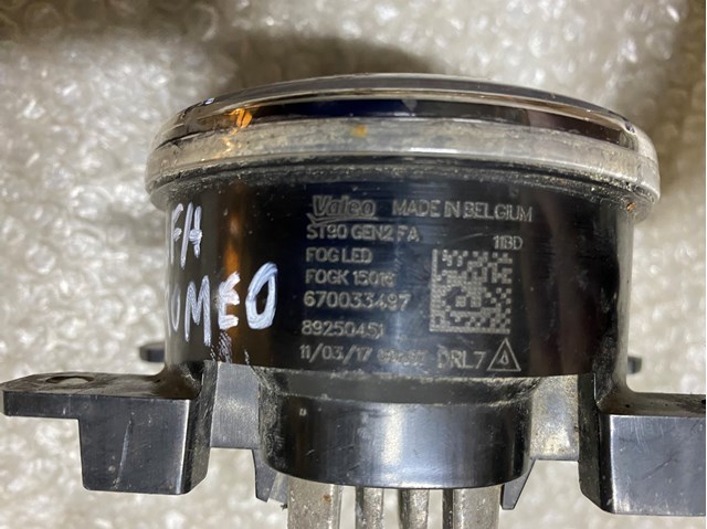 Lampa przeciwmgielna lewa/prawa 670033497 Fiat/Alfa/Lancia