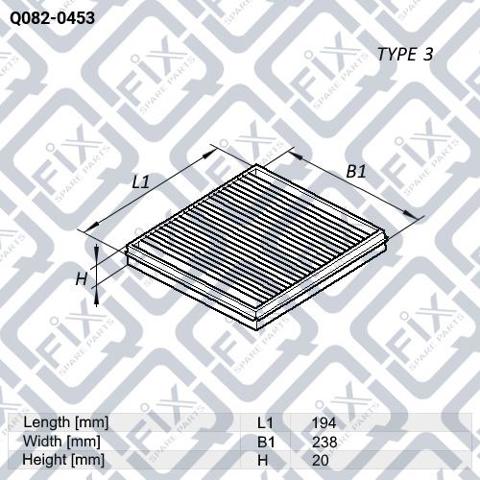 Filtr kabiny Q0820453 Q-fix