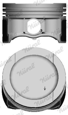 Tłok, komplet na 1 cylinder, 2. naprawa (+0,50) 8714830700 Nural