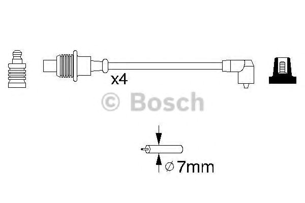 986356854 Bosch zestaw przewodów wysokiego napięcia