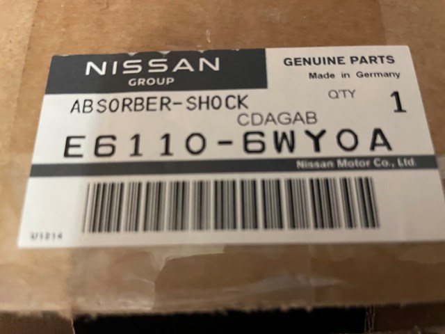 E6A101CF0F Nissan/Infiniti Amortyzator przedni prawy