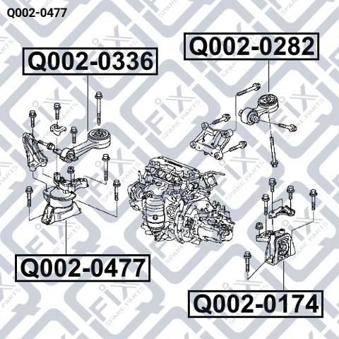 Poduszka (podpora) silnika prawa dolna Q-fix Q0020477 cena, od 58,02 USD