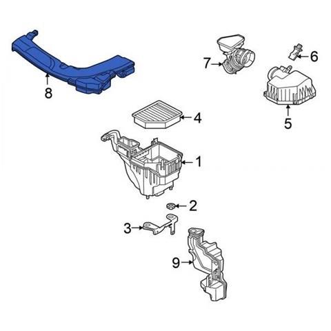 AX000037 Mitsubishi Wlot powietrza do filtra powietrza