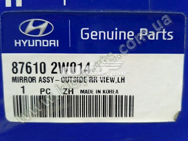 Lusterko wsteczne lewe Hyundai/Kia 876102W014