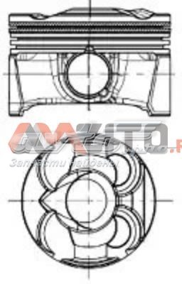 87-444800-00 Nural tłok, komplet do jednego cylindru, std