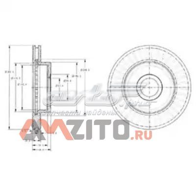 BG3659 Delphi tarcza hamulcowa przednia