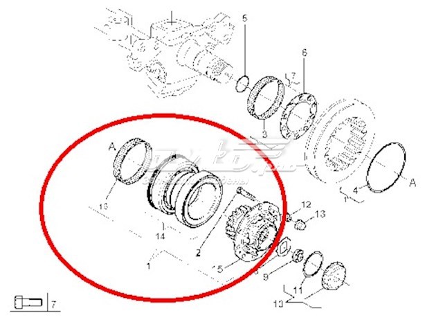 7421022433 Renault (RVI) Piasta przednia