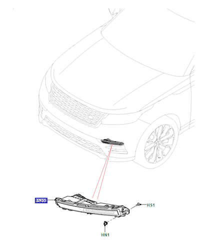 Lampa przeciwmgielna lewa do Land Rover Range Rover VELAR L560
