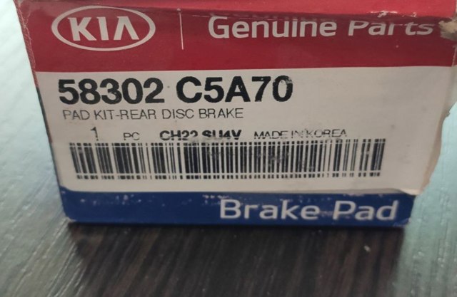 Okładziny (klocki) do hamulców tarczowych tylne Hyundai/Kia 58302C5A70 cena, od 47,09 USD